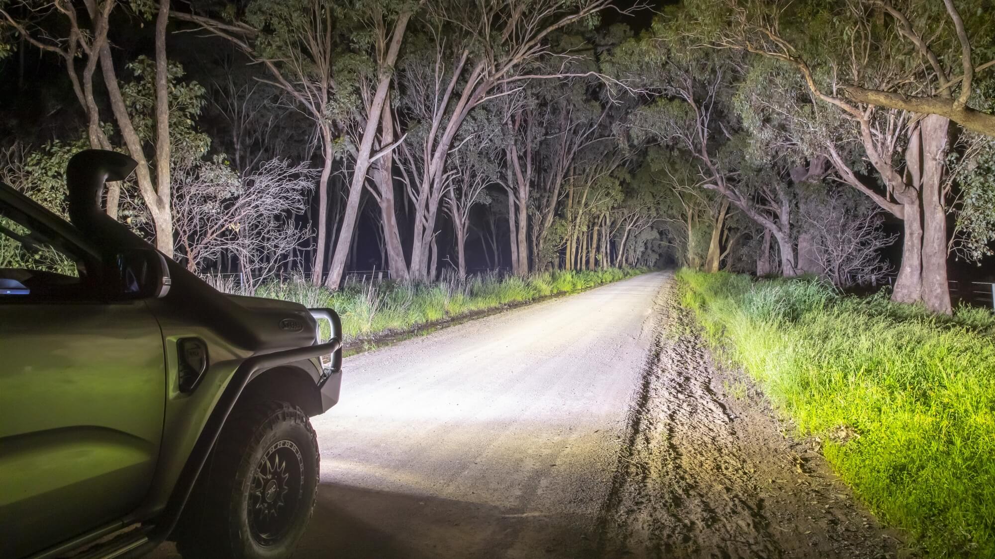 ARB Intensity IQ Spot and Flood throw of light, lighting up entire surroundings